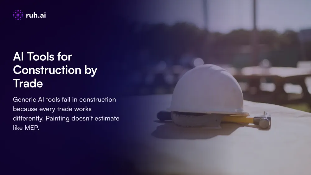 AI Tools for Construction by Trade: What Actually Works (Painting, Flooring, MEP, Drywall, Subs)