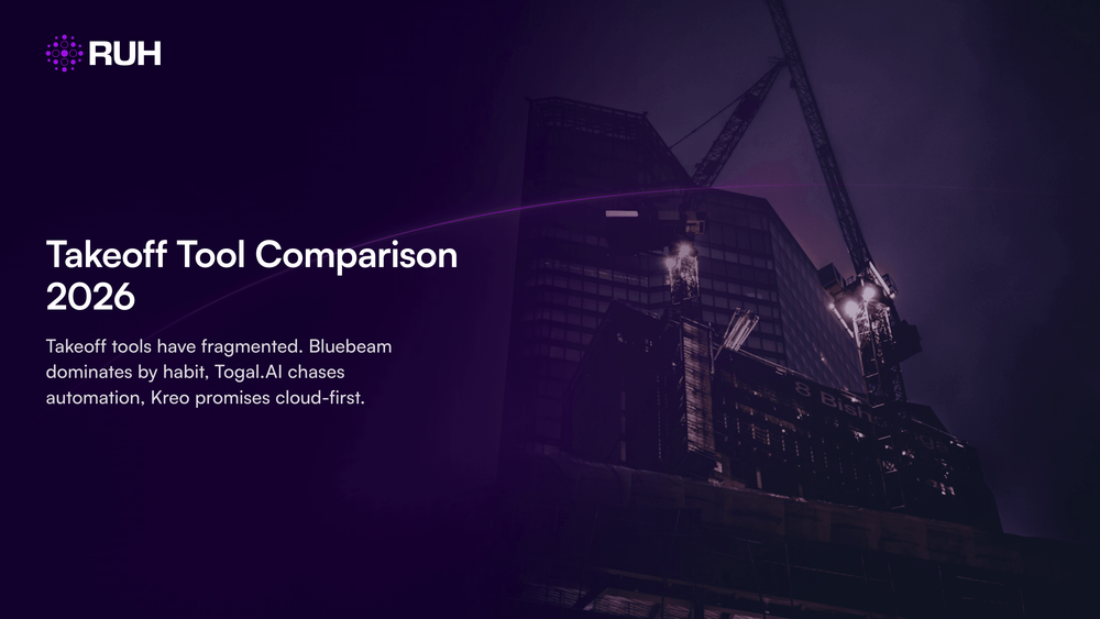 Takeoff Tool Comparison 2026: Bluebeam vs. Togal.AI vs. Kreo vs. Beam AI—Where They Miss & What's Next